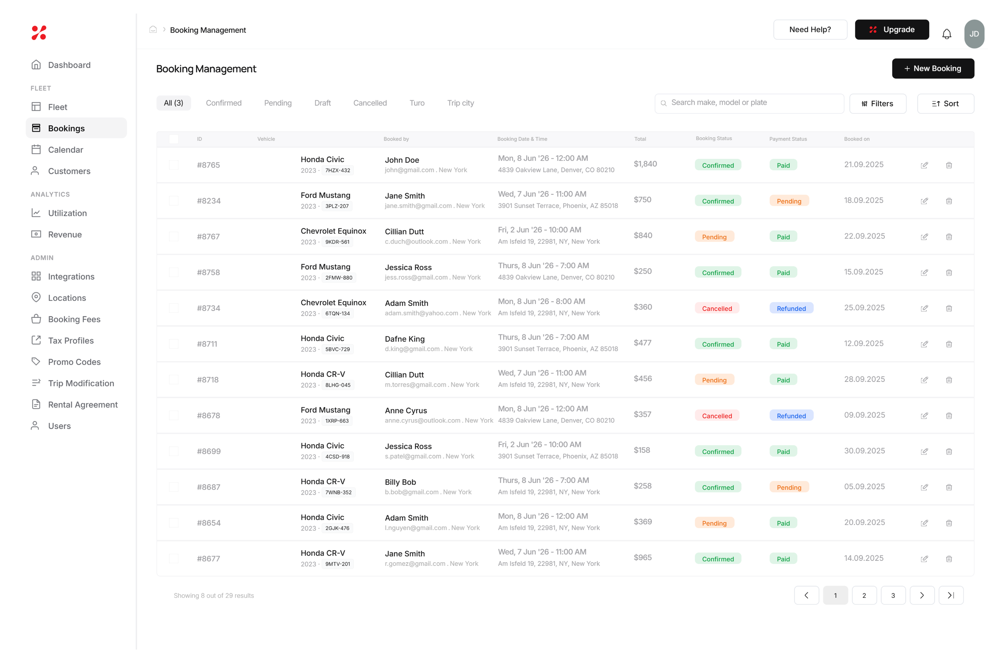 Turo host managing multiple vehicles and direct bookings in FleetHQ