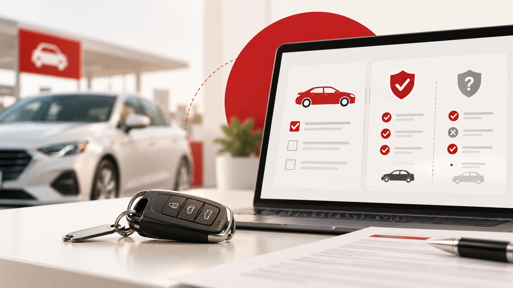 Rental operator checking a renter’s personal auto insurance policy